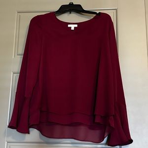LC Lauren Conrad Burgundy Blouse